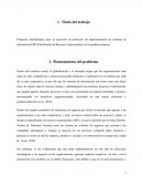 Propuesta metodológica para la ejecución de proyectos de implementación de sistemas de información ERP (Planificador de Recursos Empresariales) en la mediana empresa