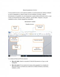 Procesador de textos. MICROSOFT WORD. Página 1