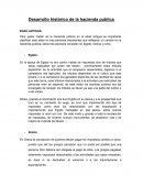 Desarrollo histórico de la hacienda publica