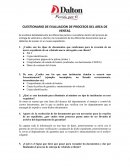 CUESTIONARIO DE EVALUACION DE PROCESOS DEL AREA DE VENTAS