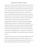 Importancia de la Investigación en el Posgrado
