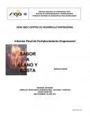 Informe Final de Fortalecimiento Empresarial