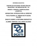 ENSAYO SOBRE LA REFORMA ENERGETICA