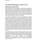 LAS PSEUDOTERAPIAS SON UN GRAVE PROBLEMA
