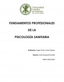 FUNDAMENTOS PROFESIONALES DE LA PSICOLOGÍA SANITARIA