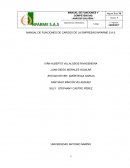 MANUAL DE FUNCIONES DE CARGOS DE LA EMPRESAS INPARME S.A.S