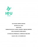Actividad de aprendizaje Empresas familiares