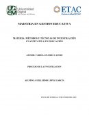 MÉTODOS Y TÉCNICAS DE INVESTIGACIÓN CUANTITATIVA EN EDUCACIÓN
