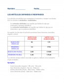 LOS ARTÍCULOS DEFINIDOS E INDEFINIDOS