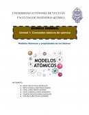 Modelos Atómicos y propiedades de los átomos