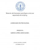 Relación del bienestar psicológico entre ser espectador de bullying