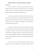 Política Monetaria y Crecimiento Económico en Honduras