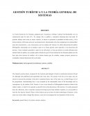 GESTIÓN TURÍSTICA Y LA TEORÍA GENERAL DE SISTEMAS