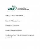 Comunicación y Periodismo . Plan personal para el desarrollo de la inteligencia emocional