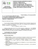 PLANTEAMIENTO DEL PROBLEMA: “Establecer la mecánica de los hechos”