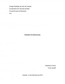 DICTADURA VS DEMOCRACIA. Página 1