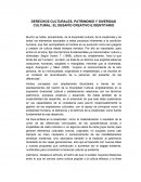 DERECHOS CULTURALES, PATRIMONIO Y DIVERSIDAD CULTURAL: EL DESAFÍO CREATIVO E IDENTITARIO