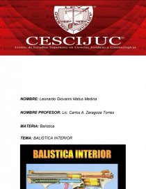 BALISTICA INTERIOR. Página 1