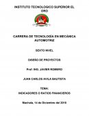 INDICADORES O RATIOS FINANCIEROS