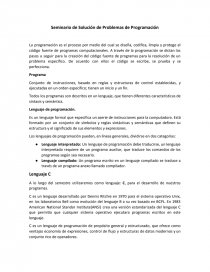 Seminario de Solución de Problemas de Programación. Página 1