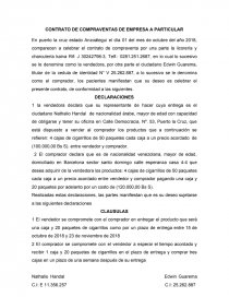 CONTRATO DE COMPRAVENTAS DE EMPRESA A PARTICULAR. Página 1