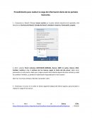Procedimiento para realizar la carga de información diaria de los portales bancarios
