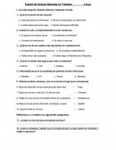 Examen de Ciencias Naturales 6to grado