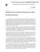 Introducción a los coeficientes financieros y análisis de estados financieros