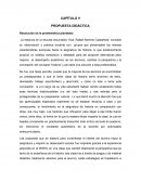PROPUESTA DIDÁCTICA Resolución de la problemática planteada