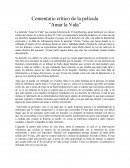 Comentario sobre la pelicula amar la vida