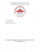 MÉTODO DE AMINISTRACIÓN DE INVENTARIOS (COSTO TOTAL MÍNIMO LTC)