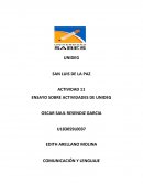 ENSAYO SOBRE ACTIVIDADES DE UNIDEG