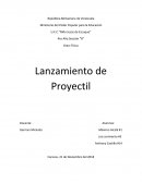 Tema fisica. Lanzamiento de Proyectil