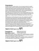 Planeación unadm. Álgebra lineal