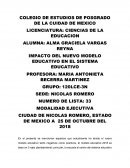 IMPACTO DEL NUEVO MODELO EDUCATIVO EN EL SISTEMA EDUCATIVO