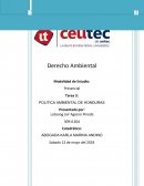 Politica ambiental de Honduras