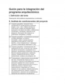 Guión para la Integración de un Programa Arquitectónico