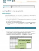 Actividad integradora Estadística descriptiva