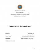 TURISMO EMPRESAS DE ALOJAMIENTO