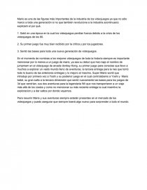 Mario y su importancia. Página 1