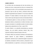 CAMBIO CLIMÁTICO. El calentamiento global