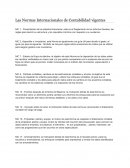 Las Normas Internacionales de Contabilidad vigentes
