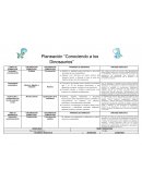 PLANEACION SOBRE LOS DINOSAURIOS PREESCOLAR