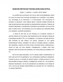 NUEVOS RETOS EN TECNOLOGÍA EDUCATIVA