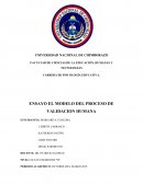 ENSAYO EL MODELO DEL PROCESO DE VALIDACION HUMANA