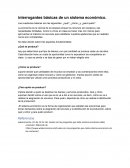 Interrogantes básicas de un sistema económico