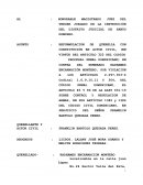 Querella con constitucion en actoria civil