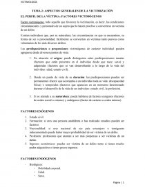 TEMA 2: ASPECTOS GENERALES DE LA VICTIMIZACIÓN. Página 1