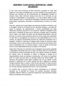 RESUMEN “CASO SOCIAL INDIVIDUAL”-MARY RICHMOND