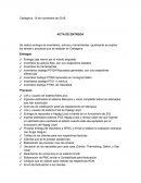 Acta de entrega de información y bienes